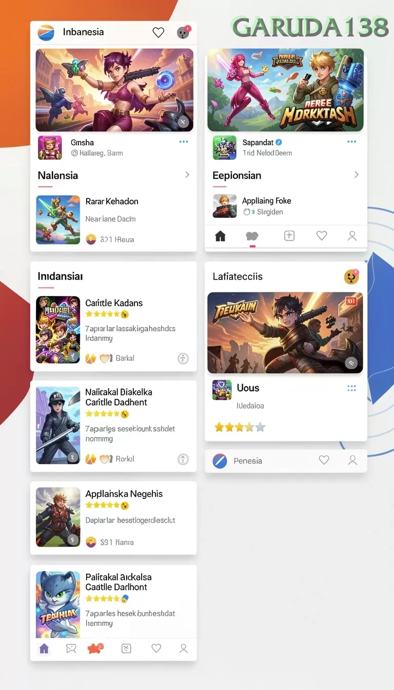 Cuplikan layar GG999 — menu navigasi
