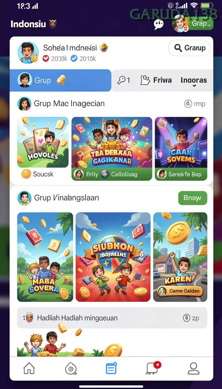 Cuplikan layar GOCAP123 — menu navigasi